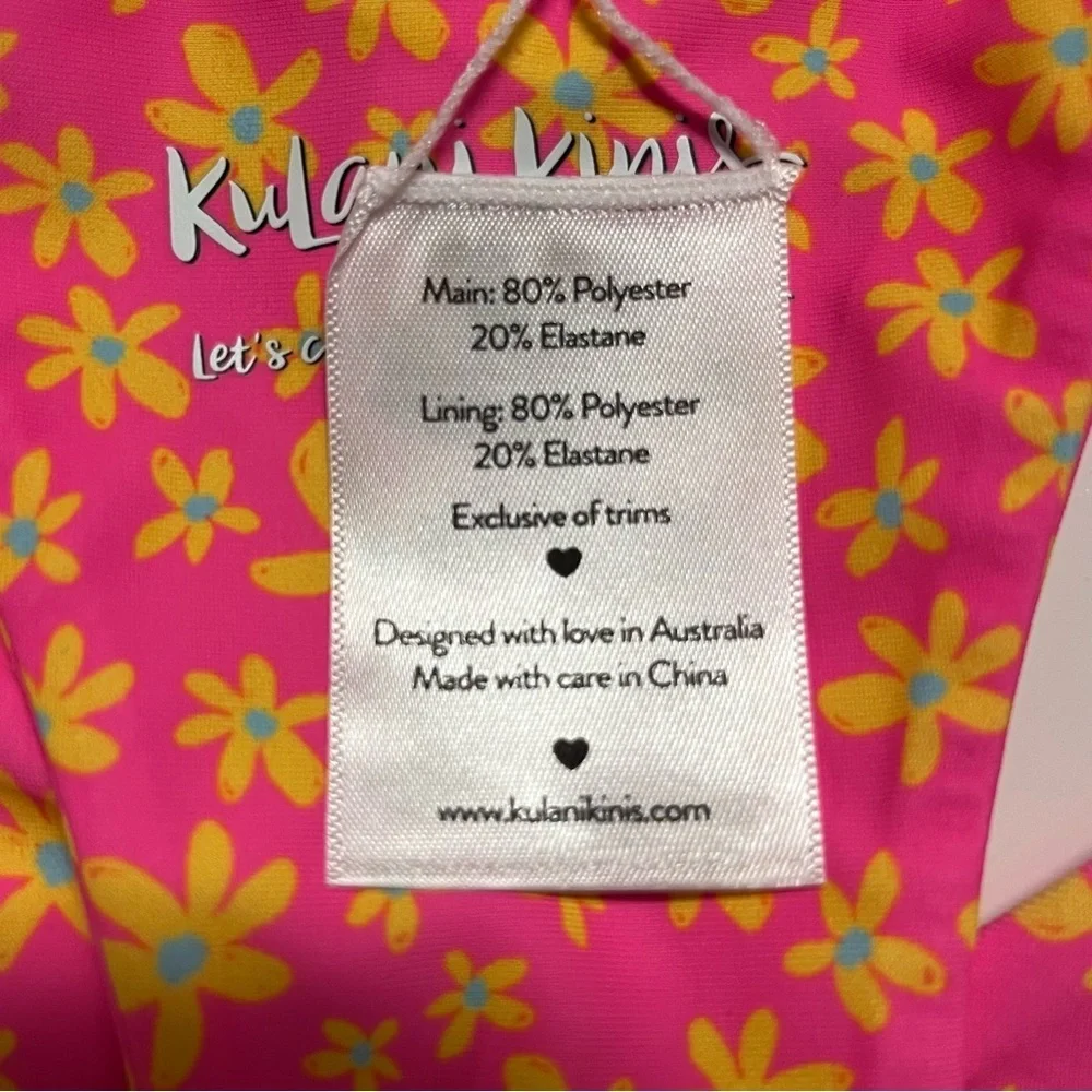 🌼 NWT Kulani Kinis Y Cheeky Bikini Bottoms – Pink Daisy – Medium